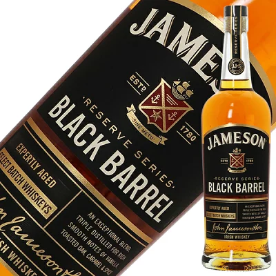 ジェムソン ブラック・バレルのボトルと外箱。販売店の提供画像
