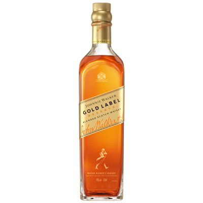 ジョニーウォーカー ゴールドラベル リザーブのボトルと外箱。販売店の提供画像