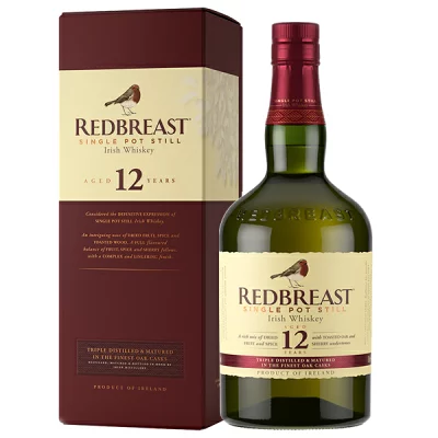 レッドブレスト12年のボトルと外箱。販売店の提供画像